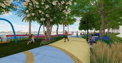 Toll Brothers at RiversEdge - Northwest Park - Fun for all ages, Northwest Park features play spaces designed for the whole family and interactive art pieces to look upon.